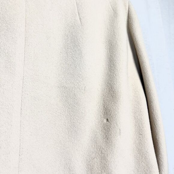 Vintage 50s 100% Cashmere Mink Fur Collar Swing Pea Coat Luxury Like Lilli Ann M - Picture 11 of 11